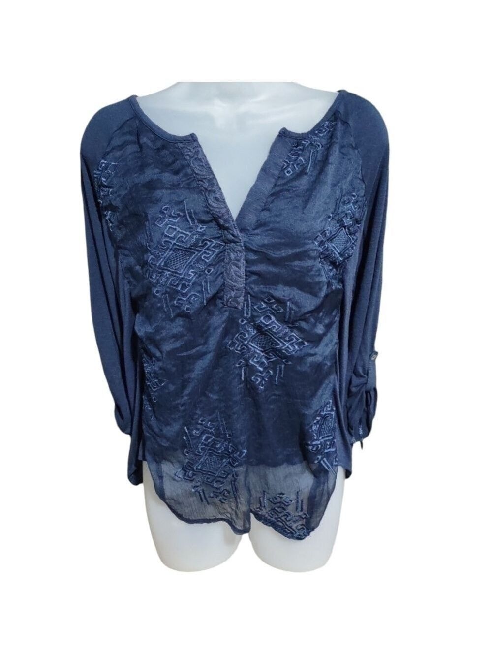 RXB Navy Blue Tunic Three Quarter Sleeve Medium